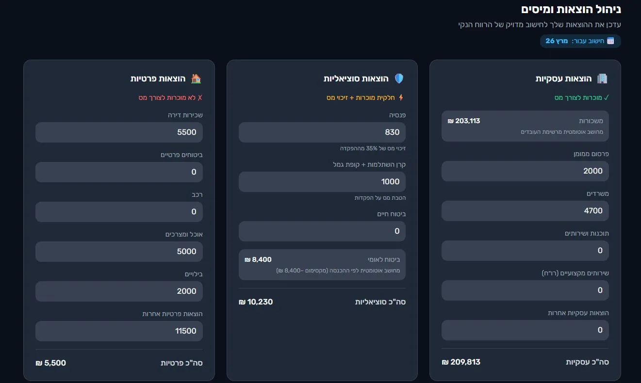 תוכנת ניהול תזרים